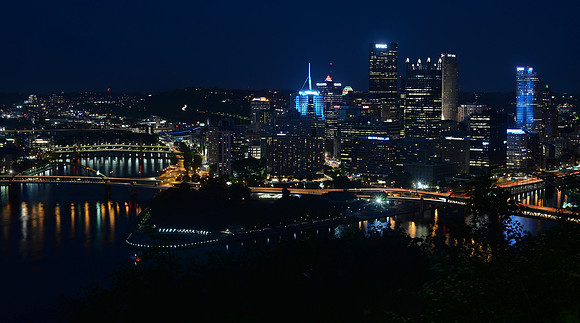 Pittsburgh night skyline